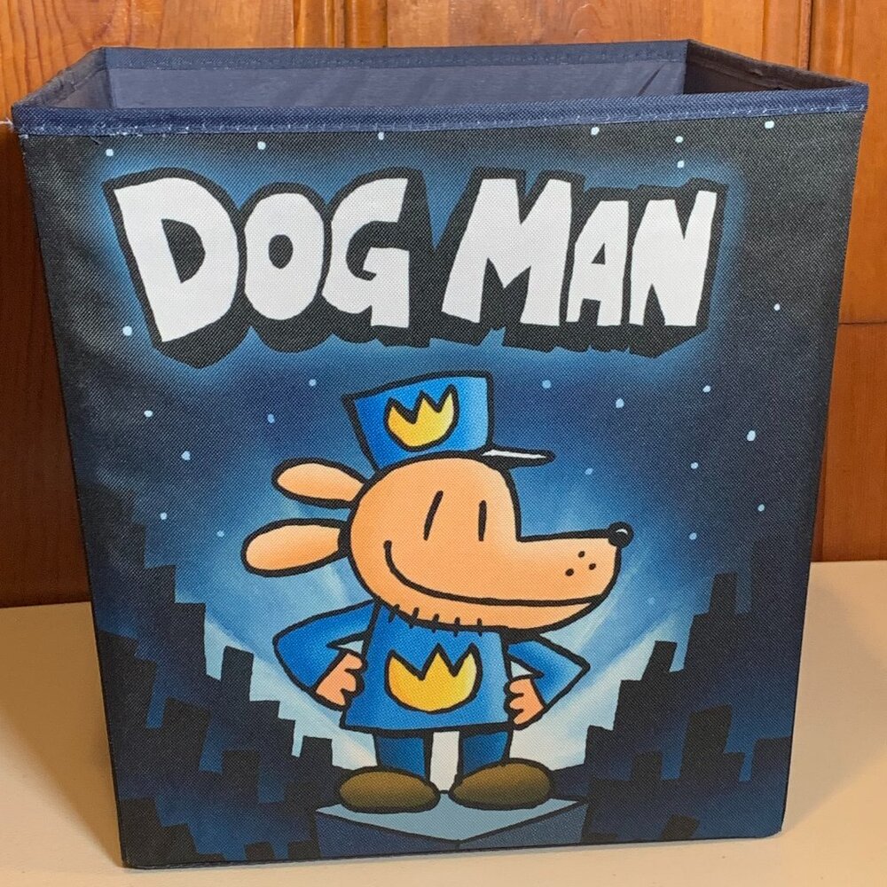 Dog Man Storage Bin 13 inches x13 inches x 13 inches